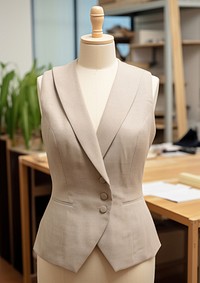 V-neck waistcoat top blazer mannequin outerwear.