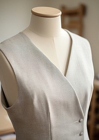 V-neck waistcoat top blouse coathanger mannequin.
