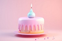 Birthday cake dessert cupcake candle.