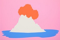 Island exploding outdoors mountain.