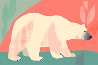 Polar bear animal mammal wildlife.