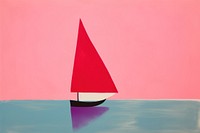 Sail boat watercraft sailboat painting.