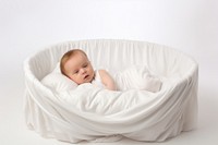 Newborn furniture blanket white.