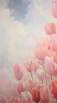 Tulips in Honland outdoors painting blossom.