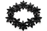 Black floral border flower white background accessories.
