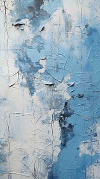 Blue-white painting rough wall.