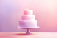 Digital illustration of wedding cake in gradient background dessert food pink.
