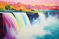 Niagara falls painting outdoors nature.