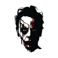 Horror and scary face halloween silhouette portrait adult.