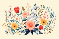 Litograph minimal floral backgrounds painting pattern.
