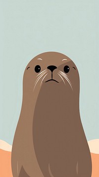 Fur seal sticker wildlife animal mammal.