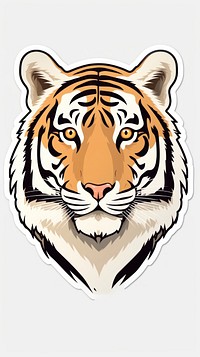 Tiger sticker wildlife animal mammal.