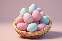 Easter eggs basket food celebration.