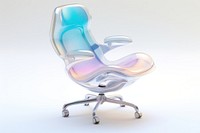 Ergonomic office chair furniture armchair white background.