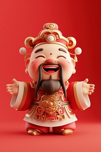 Chinese God figurine human toy.