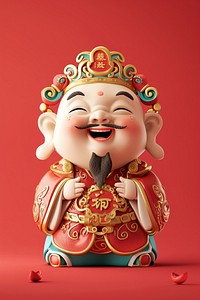 Chinese God figurine human toy.