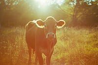 Cow light leaks livestock outdoors mammal.