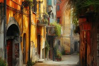 Italy city painting street.