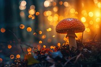 Mushroom light leaks fungus agaric plant.