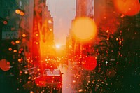 New york light leaks backgrounds city red.