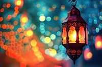 Ramadan light leaks lighting lantern red.
