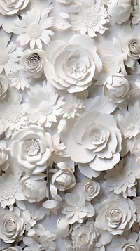 Plaster flowers field wallpaper plant white rose.