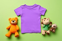 Kid's purple t-shirt flat lay
