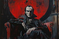 Dracula art painting portrait.