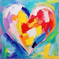 Heart painting backgrounds creativity.