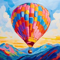 Hot air balloon aircraft painting vehicle.