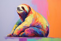 Sloth painting animal mammal.