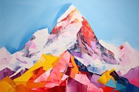 Mount Everest painting art mountaineering.