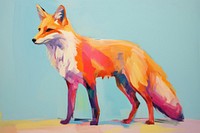Fox painting animal mammal.
