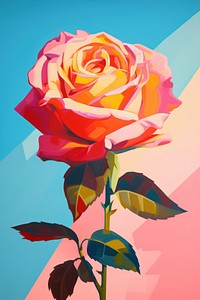 A rose painting flower plant.