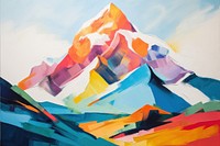 Mount Everest painting art creativity.