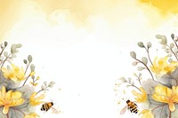 PNG Honey bees and beehive border watercolor backgrounds pattern insect.