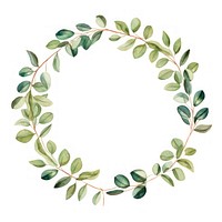 Coffee plant circle border wreath pattern leaf.