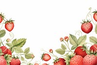 Strawberries border watercolor backgrounds strawberry pattern.