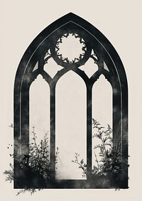 Minimal gothic arch architecture spirituality creativity.