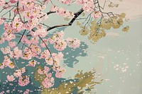 Cherry blossom outdoors painting flower.