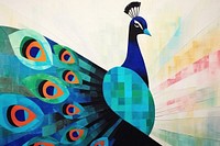 Geometry peacock art animal bird.