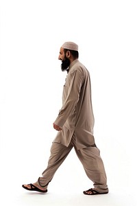 Islamic man walking standing sleeve adult.