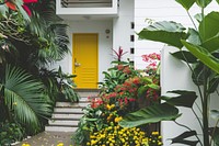 Modern architecture building outdoors flower.