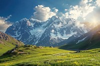 Beautiful Mountain ranges mountain landscape panoramic.