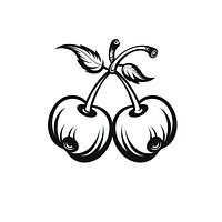 A pair of cherry fruit plant logo.