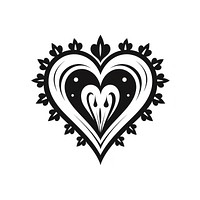 Heart with cross logo white creativity.