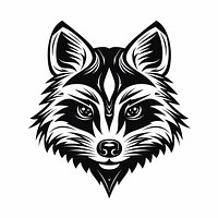 Raccoon logo drawing animal.