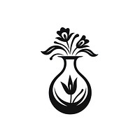 Simple vase logo creativity monochrome.
