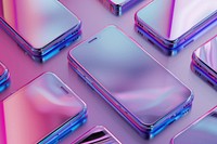Surreal abstract style mobile phones backgrounds purple shiny.