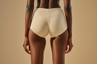 Blank cream sport spandex short legging underwear lingerie panties.